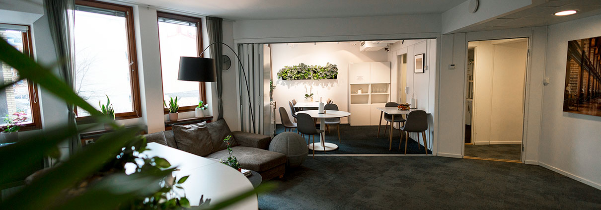 Gemensam yta på DG 97 - Ett trevligt kontorshotell i centralt i Stockholm - Mellan Odenplan och Rådmansgatan